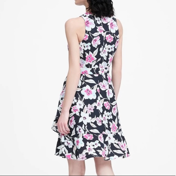 Banana Republic Floral Ruffle Wrap Racerback Dress - Picture 10 of 10